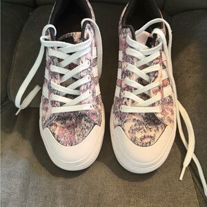 Adidas Women's Pink and White Sneakers Size 8 1/2